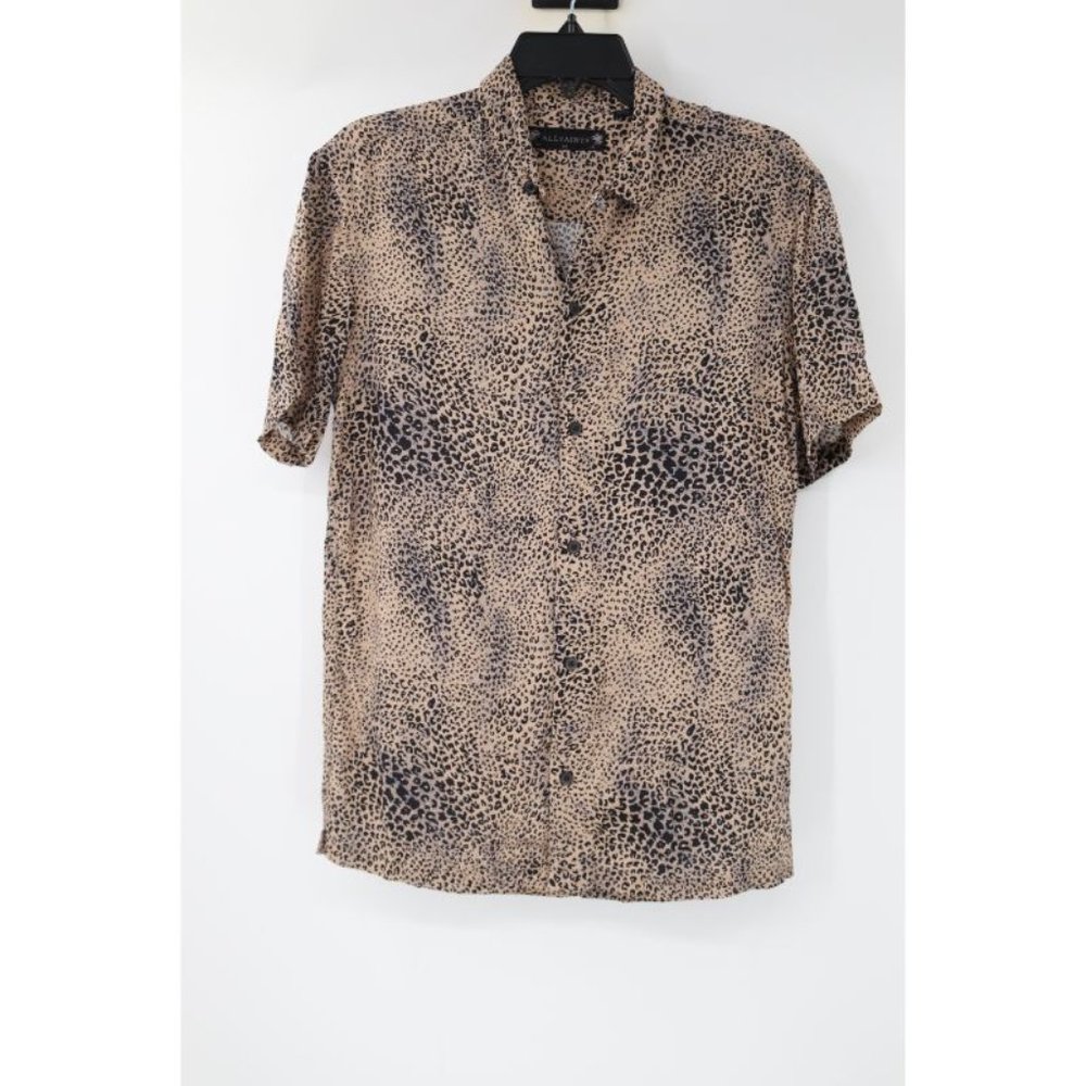 All saints shirt Mens XS Diffusion short sleeve animal print viscose lightweight - Picture 2 of 10